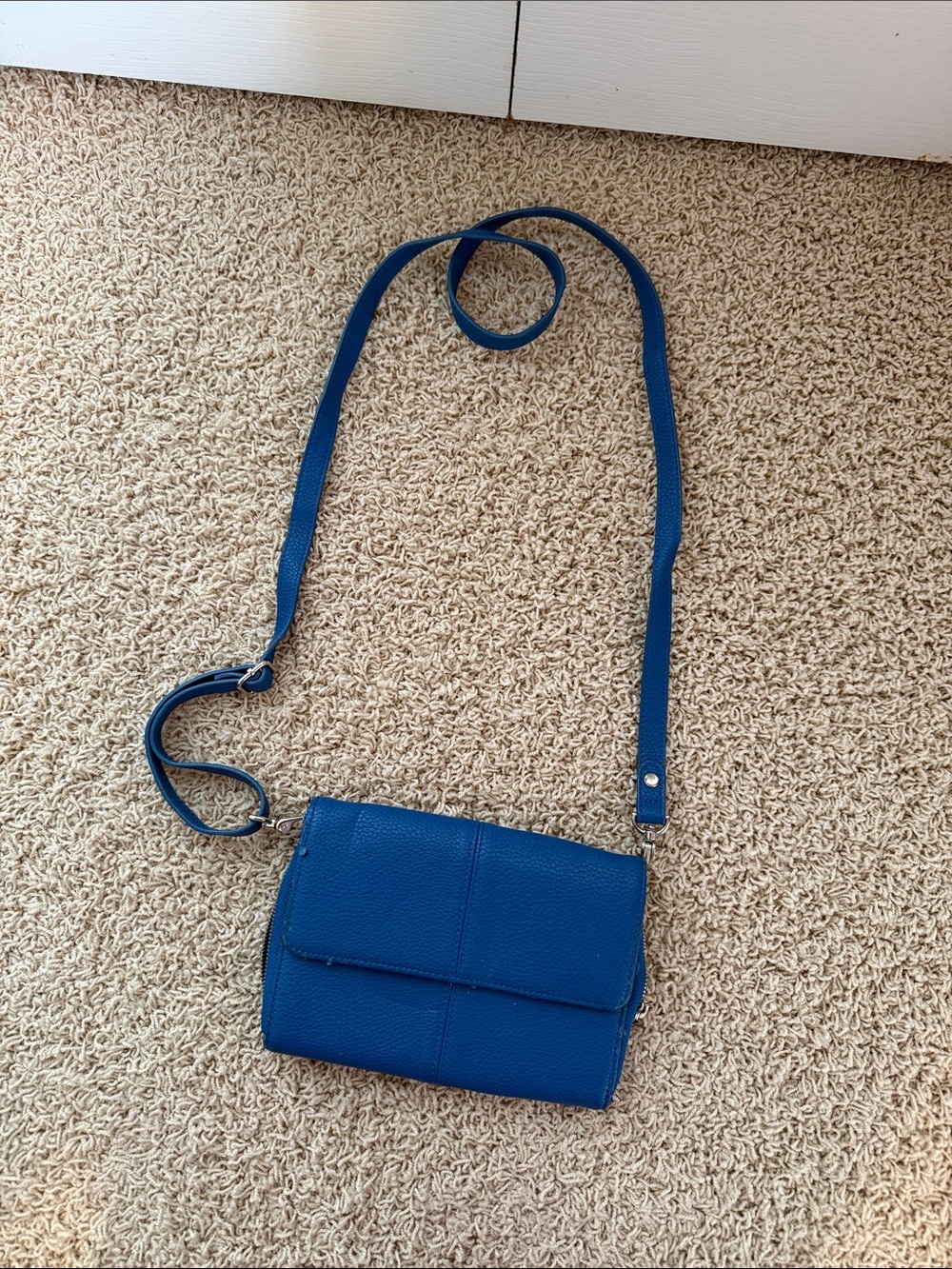 thirty-one Blue Textured Crossbody Bag